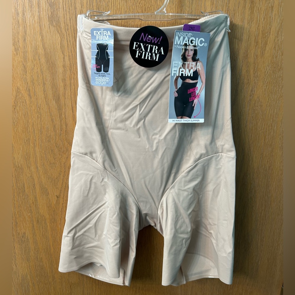 Naomi & Nicole 2XL EXTRA FIRM Shapewear NWT Hi waist thigh slimmer Extra firm